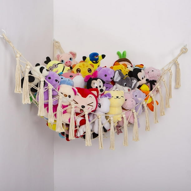 Hamaca Organizadora de Peluches YKBU de Macramé 104x104x152 cm