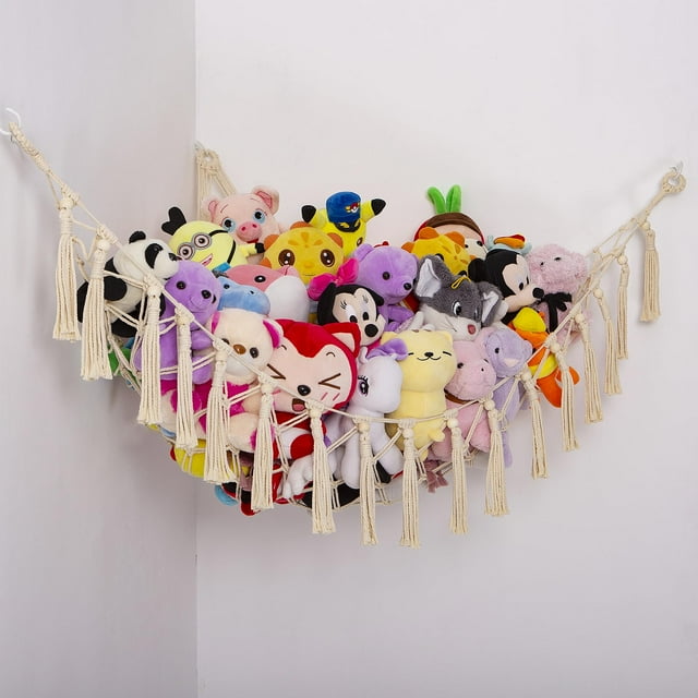 Hamaca Organizadora de Peluches YKBU de Macramé 104x104x152 cm