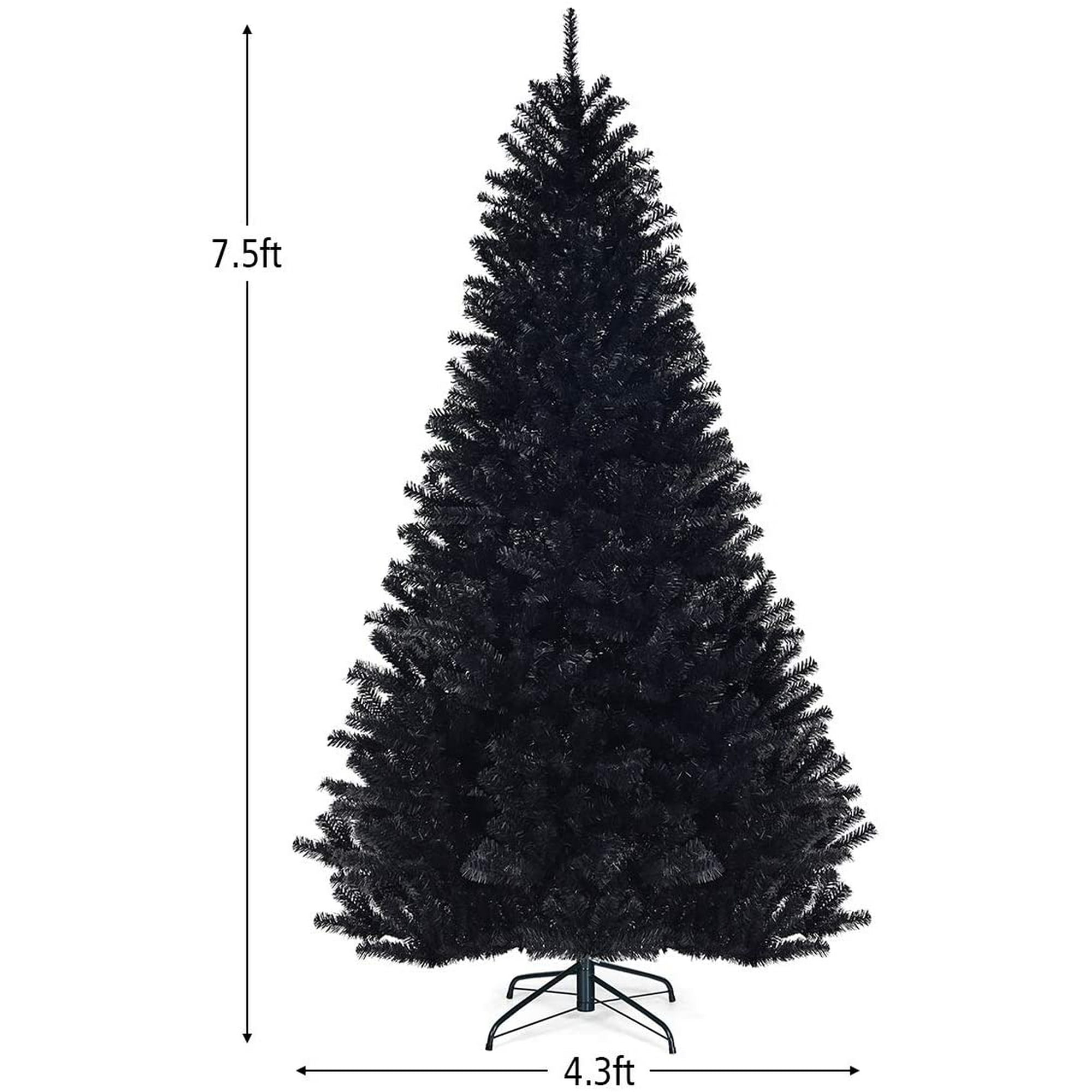 7.5Ft Unlit Black Christmas Tree, Halloween Tree With Metal Stand, For Holiday Carnival Party Decorations | Walmart Canada