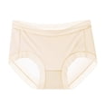 thumbnail image 5 of Women Ultra Thin Ice Silk Underwear Seamless Mid Waisted Stretchy Panties Ladies Breathable Sheer Briefs, 5 of 8