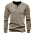 thumbnail image 2 of VJATTWR Men's Long Sleeve Pocket T-Shirt, Classic Casual Style, Ribbed Crewneck, Durable Hem M, 2 of 4