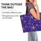 thumbnail image 2 of Balery blue purple Snowflake Bolsa Tote Estilo Estético con Cremalleras, Bolsa de Hombro, Bolsa de Compras Grande y Plegable, 2 of 8
