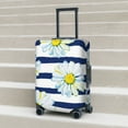 thumbnail image 5 of Yiaed Daisy Striped Nautical Print Travel Luggage Cover Suitcase Protector Fits 18-32 Inch Luggage Wheel Covers Patterned Elastic Luggage Anti-scratch（No luggage）-, 5 of 5