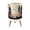 Color 2, variant on Small Trash Can with Lid Silhouette Bear Walking Misty Pine Forest Birds 1.8 Gallon Dog Proof Trash Can Round Garbage Can Waste Bin Wastebasket for Bathroom Bedroom Living Room