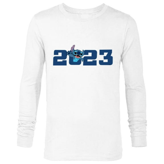 Disney Stitch 2023 Celebration 100th Anniversary New Year - Long Sleeve T-Shirt for Men - Customized-White