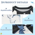 thumbnail image 2 of FORMRS Boys Rash Guard Short Sleeves Swim Shirt Quick Dry UPF 50+ Sun Protection, Sizes 3-12T, Blue Cat Stars, 2 of 6