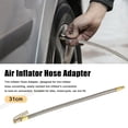 thumbnail image 2 of Unique Bargains Stainless Steel 10cm Air Chuck Inflator Compressor Pump Extension Hose for Car Motorbike Quick Connect, 2 of 7