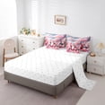 thumbnail image 5 of jejeloiu Antarctic Animal 7pcs Bedding Comforter Set,Kawaii Penguin Queen Bedding Sets,Sweet Dessert Cake Queen Sheet Sets For Kids,Ultra Soft Home Decor Reversible, 5 of 8