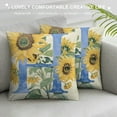 thumbnail image 3 of ONETECH Alphabet Decorative Pillow Covers, Monogram Letter with Sunflowers Name Square Cushion Covers Decorative Home Decor for Sofa Couch Chair Car, 3 of 5
