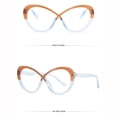 thumbnail image 2 of Gafas de espejo planas con degradado azul claro y 8 personalidades para mujer, 2 of 2