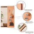 thumbnail image 4 of Wall Mounted Full Length Mirror with Shelf and Hook Multifunctional Full Body Mirror for Bedroom Living Room Entrance Cherry, 4 of 11