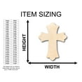 thumbnail image 2 of Unfinished Wood Patonse Cross Shape - Craft - up to 46" DIY 12" / 3/4", 2 of 3