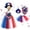A014, variant on Porch Decor Seasonal Accessory, Halloween Porch Goose Outfit, Skeleton Print Design, 23 Inch Porch Goose Outfits Compatible, 24X23 Inch Waterproof Washable Yard Statue Clothes to