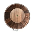 thumbnail image 1 of 2 Pieces Wooden Barrel Flower Pot Flat Edge Garden Decor Succulent Plants Flower Barrels Decorations, Medium, 1 of 10