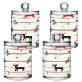 thumbnail image 7 of Ryvnso 2 Pack Qtip Holder Organizer Bohomia Christmas Reindeer Bathroom Cotton Swabs Cans Storage Canister, 7 of 7