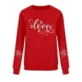 thumbnail image 4 of Valentines Day Shirts Women Valentine Crewneck Sweatshirts Love Heart Sweatshirt Valentine's Long Sleeve Tops, 4 of 4