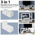 thumbnail image 5 of Giantex 3 Pieces Adjustable TV Console Stand, Modern Entertainment Center, Free Combination Bookcase for Storage & Display, for Living Room, Bedroom & Study, White, 5 of 10
