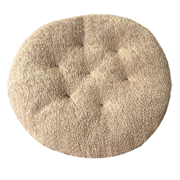 Uanit Round Plush Chair Cushion Set with Winter Warm Covering, Thick Seat Cushion for Dining Room Chairs, Stools and Floor Pillows with Comfortable Support and Stylish Design