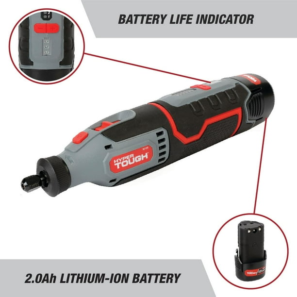 Hyper Tough 12V Max Cordless Rotary Tool with 40-Piece Accessory