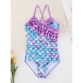 thumbnail image 3 of Usaibhir Girls One Piece Swimsuits Hawaiian Ruffle Swimwear Beach Bathing Suit 4-12 Years, 3 of 9