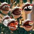 thumbnail image 5 of CPHDW7 Vintage Christmas Tree Decorations, Acrylic Animal Pendants, Cozy Woodland Creatures Ornaments for Rustic Nature Themed Home Wreaths Tabletop, 5 of 7
