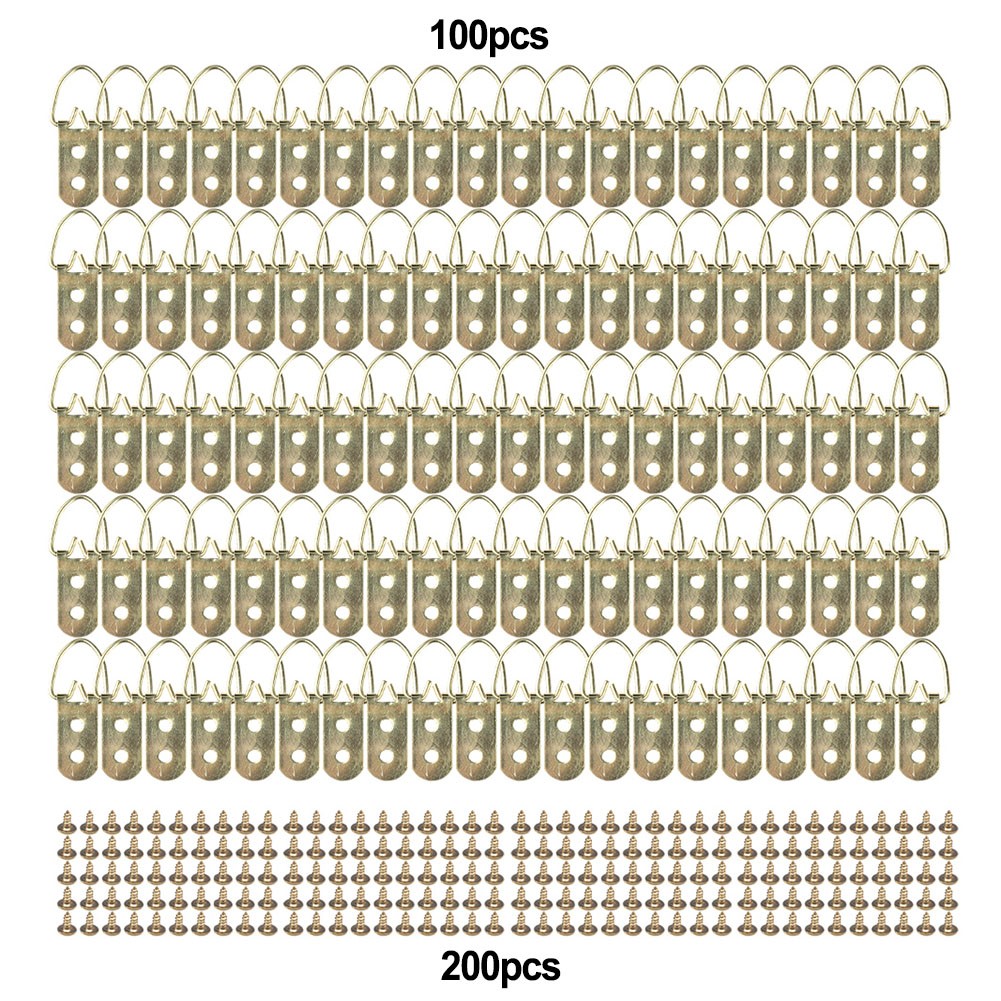 For Durable D-Ring Picture Hangers With Screws - 100 Pack For Easy Wall Decor!