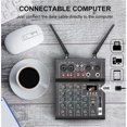 thumbnail image 2 of 4 Channel Sound Mixer, DJ Mixing For  Party Computer Studio Recording ,Smart Fader, 2 of 6