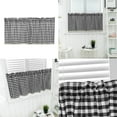 thumbnail image 4 of Cenefa de ventana de cuadros Zulema Cortinas de cocina Negro, 4 of 8
