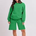 thumbnail image 1 of Puntoco Mujeres Moda Cuello Redondo Blusa Manga Larga Tops Sudadera Medio Pantalones Casual Traje Conjuntos Liquidación Puntoco Puntoco-3588, 1 of 9
