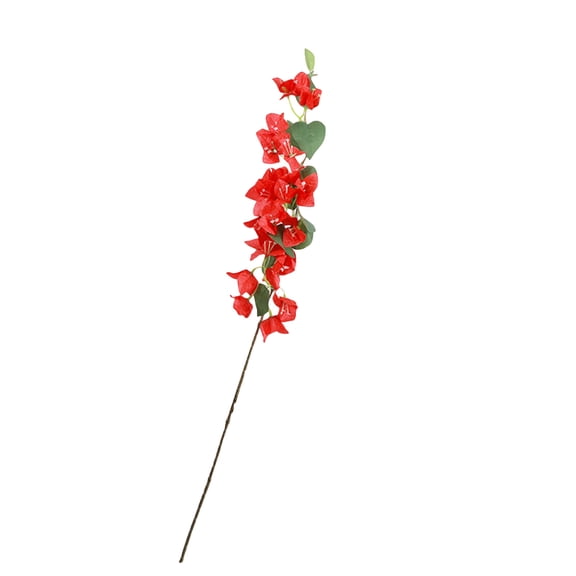 Artificial Bougainvillea Flower Stems, 1 Package Contains 1 Stem 31.5 Inches Long Silk Branches With Full Blossoms, Realistic Design With Built-In Wire For Easy Shape Adjustment,