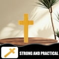 thumbnail image 6 of TOYMYTOY Yellow Wooden Cross Decoration Creative Catholic Desktop Ornament, 6 of 6