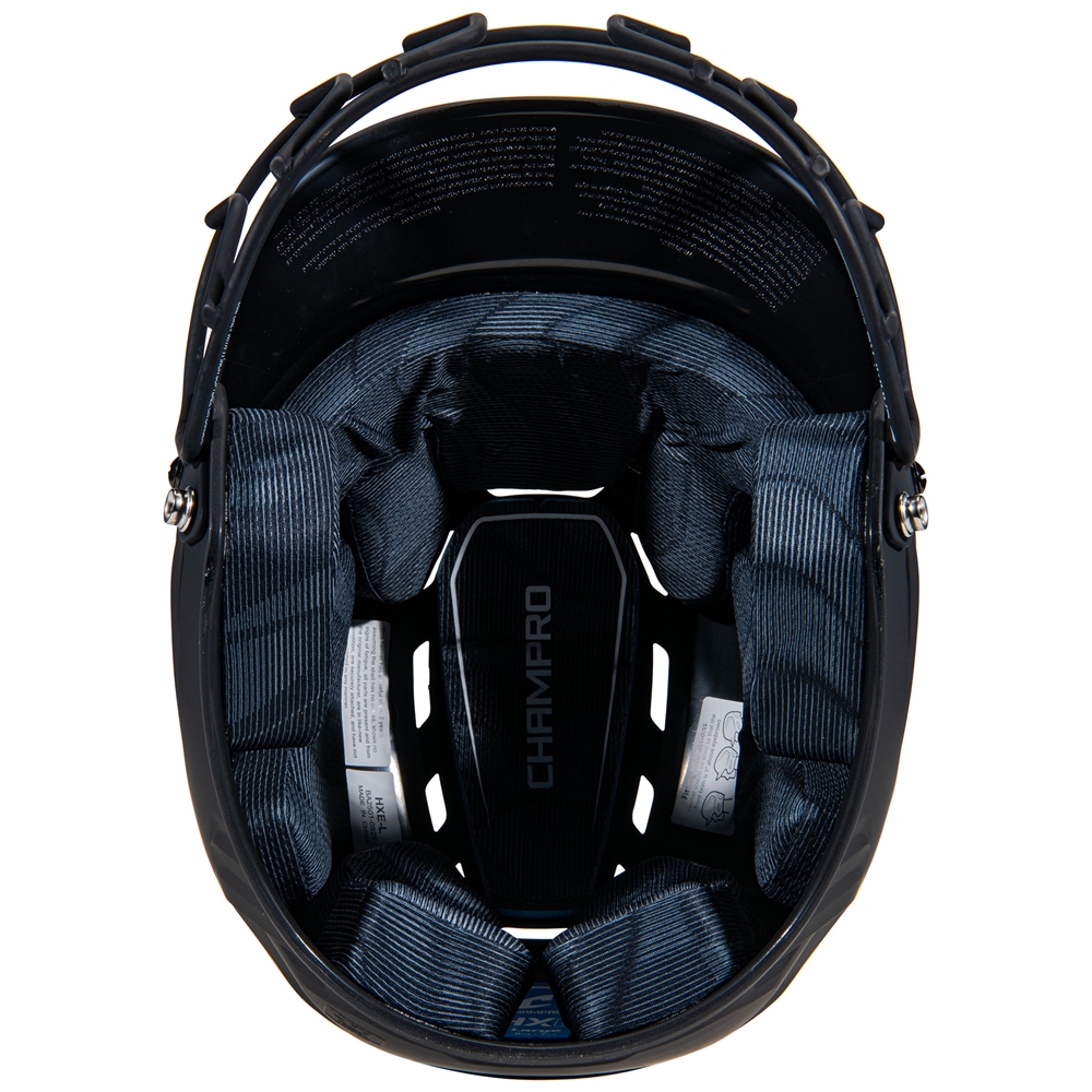 Champro HXE Fastpitch Softball Matte Batting Helmet, Large, Black
