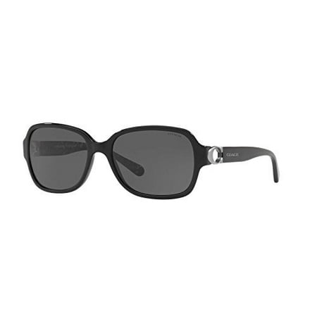 Coach Womens Sunglasses Black/Grey Acetate - Non-Polarized - 57mm