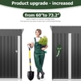 thumbnail image 6 of NETAJE 5'x3' Outdoor Metal Storage Shed with Updated Frame Structure and Lockable Doors for Backyard Garden Patio Lawn, 6 of 8