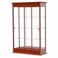 thumbnail image 3 of Waddell 791K-MB-CHK Varsity 48 x 77 x 18 in. 2 Hinged Doors Lighted Floor Display Case, Mirror Back - Cherry Oak, 3 of 5