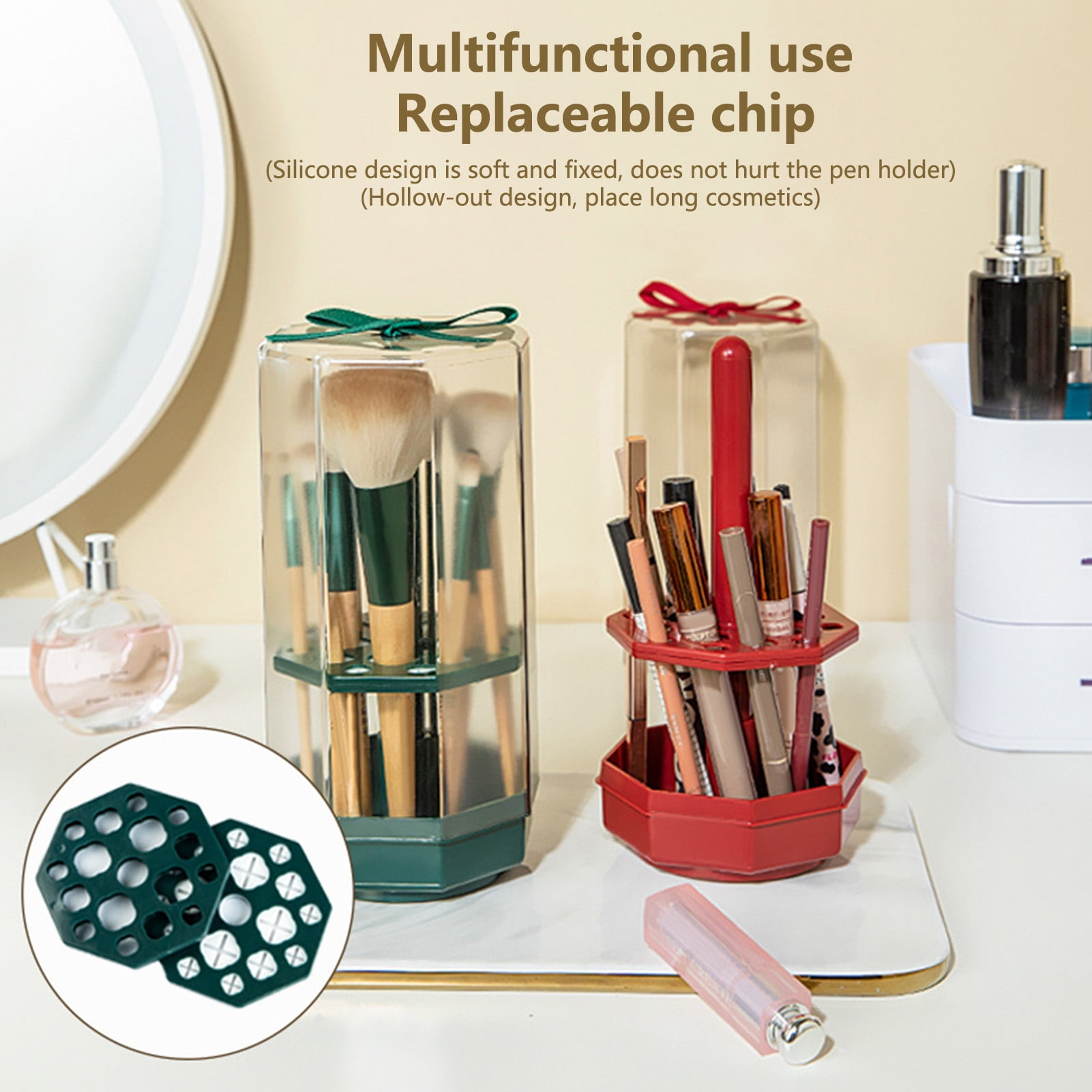 Makeup Brush Holder Travel Brushes Case Bag Cup Storage Dustproof for Women  and Girls 