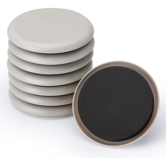 FLERISE Furniture Sliders - 8 Pack, 3 1/2" Reusable Furniture Sliders for Carpet, Heavy-Duty Furniture Gliders Movers for Hardwood Floors, Plastic Moving Pads for Heavy Furniture, Floor Protectors