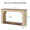 thumbnail image 6 of Tribesigns 55 Inch Console Table With LED Lights, 2 Tier Narrow Sofa Table with Storage, Wood Entryway Behind Couch Table for Hallway, Living Room, Rustic Brown & Light Oak, 6 of 8