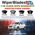 thumbnail image 2 of 2014 Buick Encore Beam Wiper Blades Wipers w/1yr Warranty (Set of 2) (WiperBladesUSA), 2 of 5