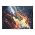 thumbnail image 5 of Orinice Guitar Lightning Stars Tapestry Wall Hanging Unique Style for Home Wall Decor Art Living Room Bedroom Apartment Farmhouse Dorm 40x30inch, 5 of 6