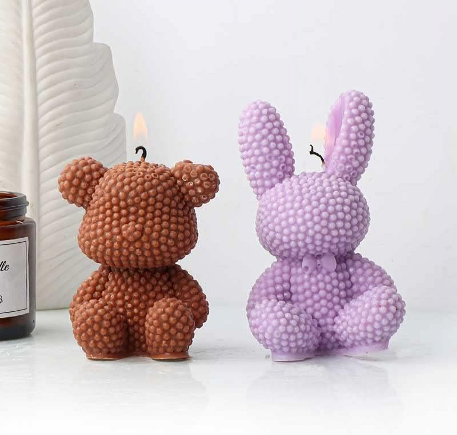 ABCISI Pearl Rabbit Shape Silicone Mold for Making Cakes,Mousses,Chocolates,Ice, Handmade Wax Soap, Cute Candle Mold for Birthday,Valentine's day,Christmas Gift,  Home Decor,Craft with Special Design