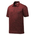 thumbnail image 4 of Yellow Rooster Men's PosiCharge Electric Heather Polo Male T-Shirts Deep Red- Black Electric M, 4 of 5