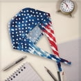 thumbnail image 6 of Independence Day 250th Anniversary Working Cap with Sweatband, Adjustable Patriotic Scrub Hat for Professionals, Dust-Proof Unisex Head Cover July 4th #0192 Sky Blue, 6 of 7