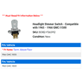 thumbnail image 2 of Headlight Dimmer Switch - Compatible with 1965 - 1966 GMC I1500 - Replacement, 2 of 2