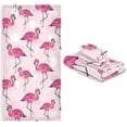 thumbnail image 7 of GZHJMY 3-Piece Towel Set,Pink Flamingo Polka Dot Bath Towel Sets, 1 Bath Towel, 1 Hand Towel, 1 Washcloth, Pink Flamingo Watercolor Polka Dot Absorbent Soft Towels Quick Drying for Bathroom, 7 of 7