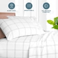 thumbnail image 3 of Bare Home Pillowcase Set - Premium 1800 Collection - Double Brushed - Ultra Soft - Standard Size, Modern Plaid - White/Gray, 2 Count, 3 of 6