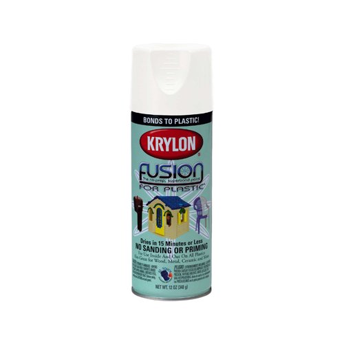KRYLON/SHERWIN WILLIAMS 2518 FUSION PLASTIC SPRAY FLAT WHITE 12OZ