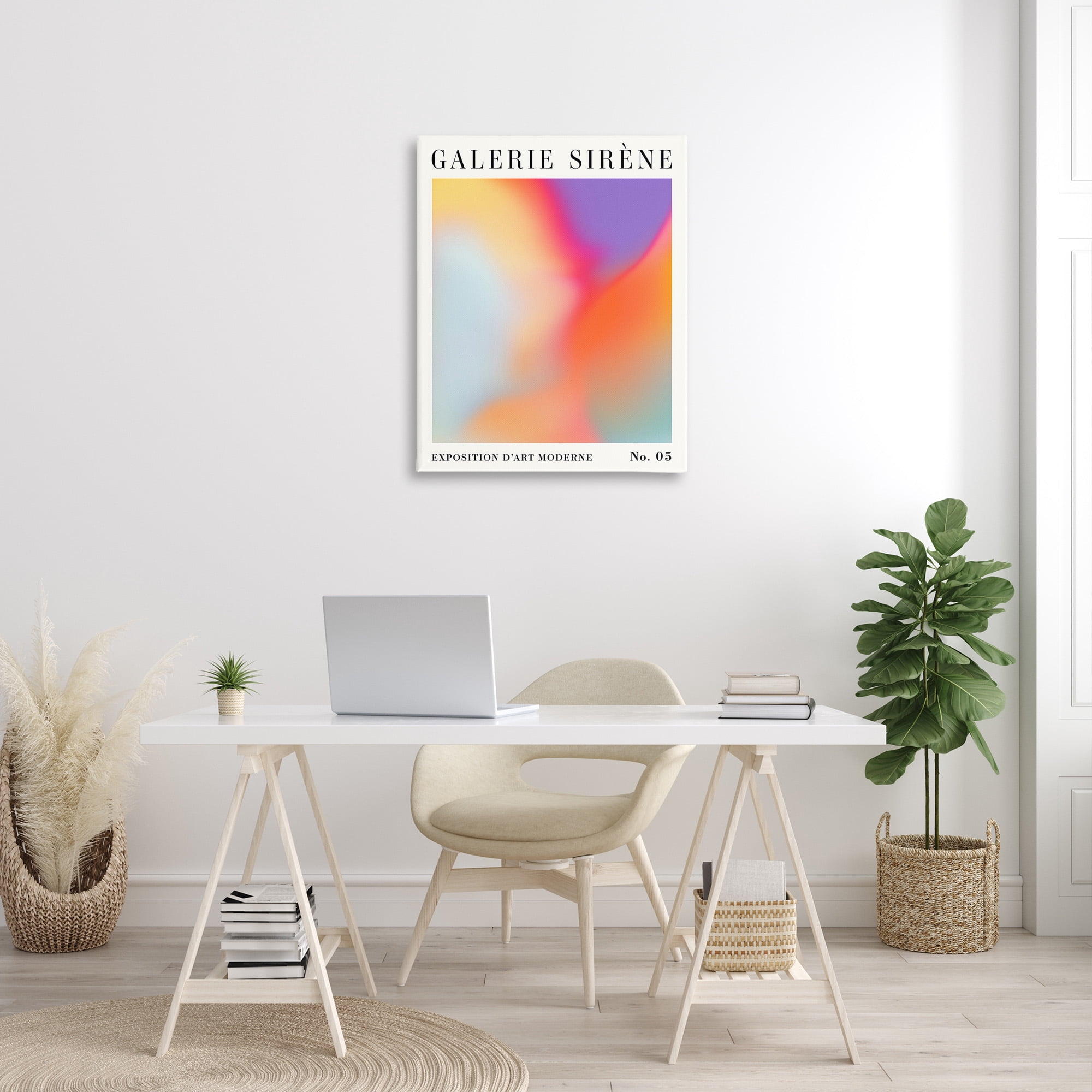 Stupell Industries Vivid Light Flare Pattern Abstract Painting Gallery Wrapped Canvas Art Print Wall Art, 30 x 40