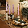 thumbnail image 4 of 7.5 Inches Spiral Taper Candle Valentine's Day Candless Colorful Twisted Candle Dripless Long Candles, Handmade Candlesticks for Wedding Dinner Decor, Set of 4, 4 of 6