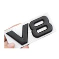 thumbnail image 1 of ZWP Metal Matte Black Chrome V8 Logo Car Rear Trunk Sticker Emblem Badge Auto Self-Adhesive Decals Accessories, 1 of 3